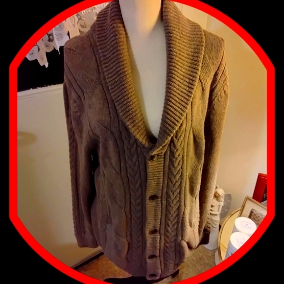 Thomas Parker Other - Thomas Parker NY Men's Brown Cardigan Button down Sweater NWTS